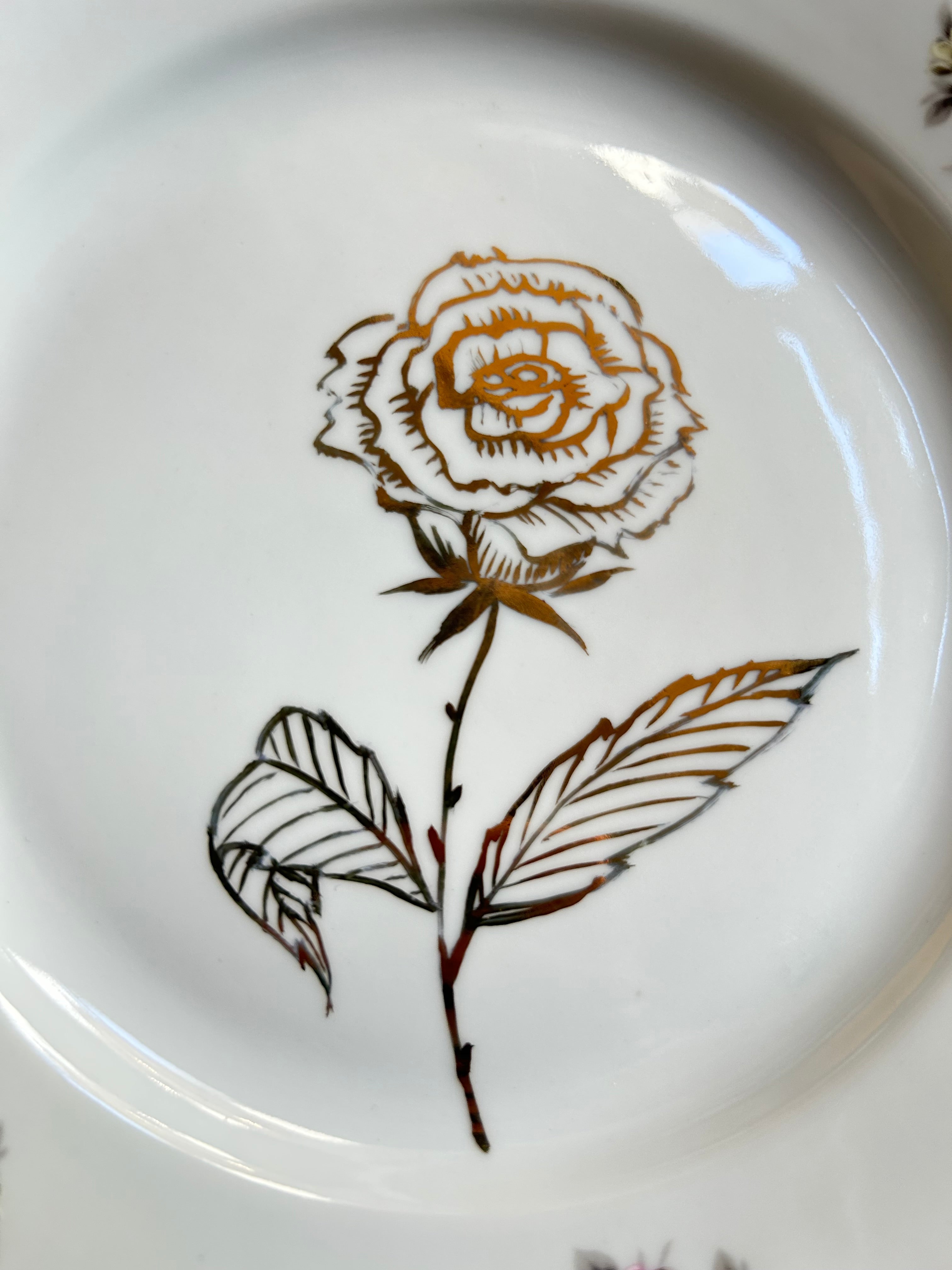 Petite assiette « Rose » N°0521