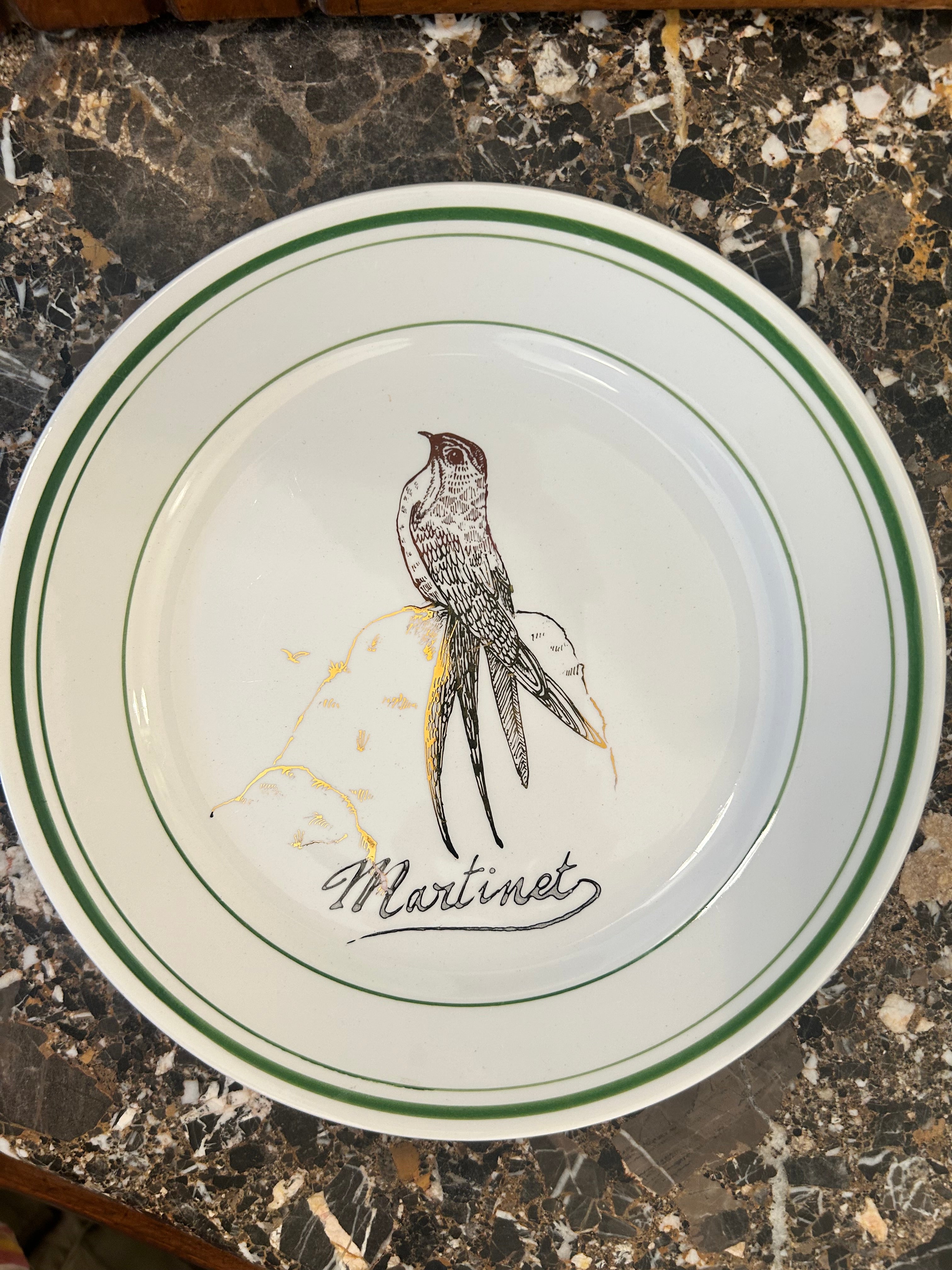 Assiette plate « Martinet » N°0050
