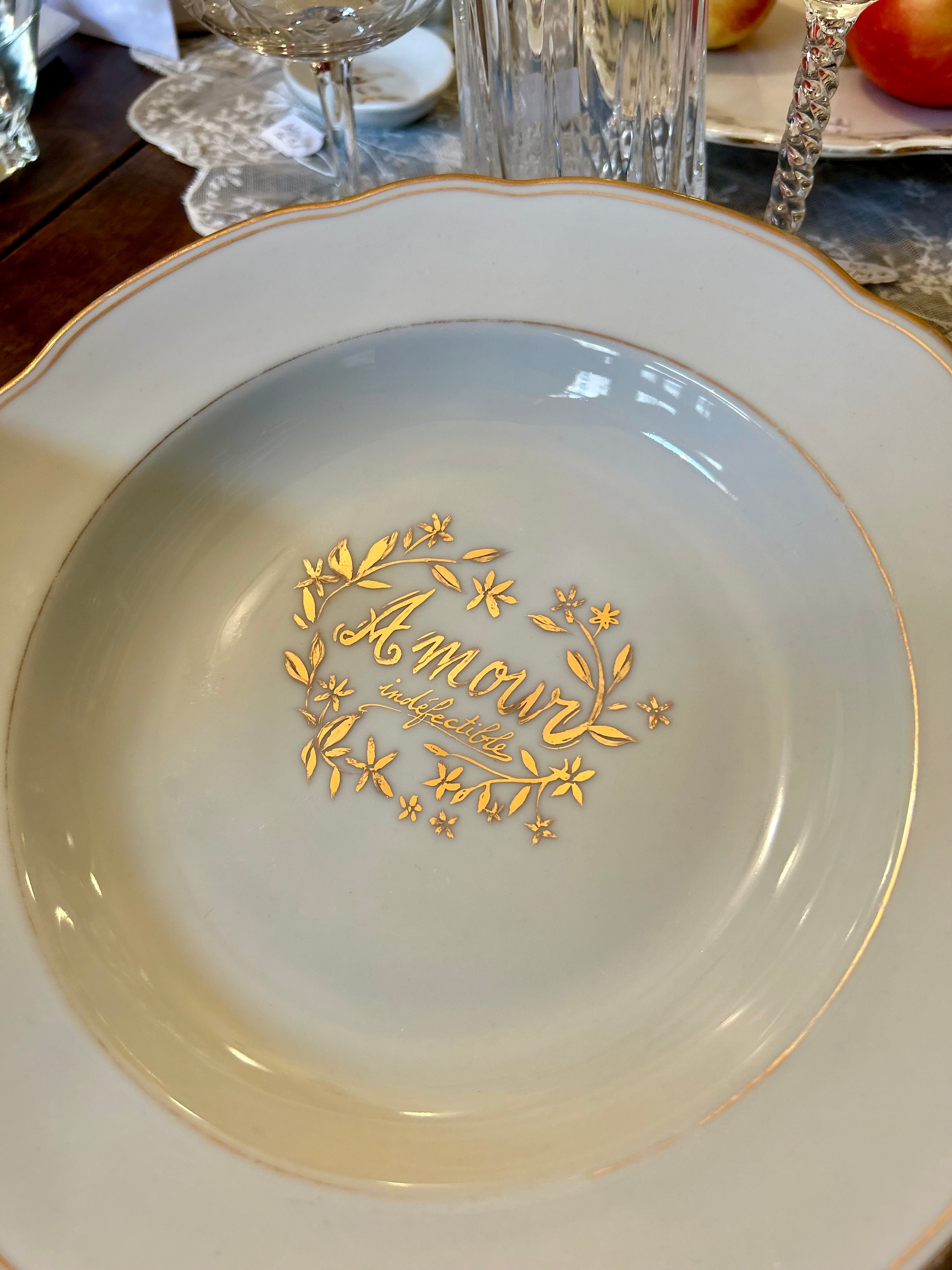 Assiette creuse « Amour indéfectible » N°0426