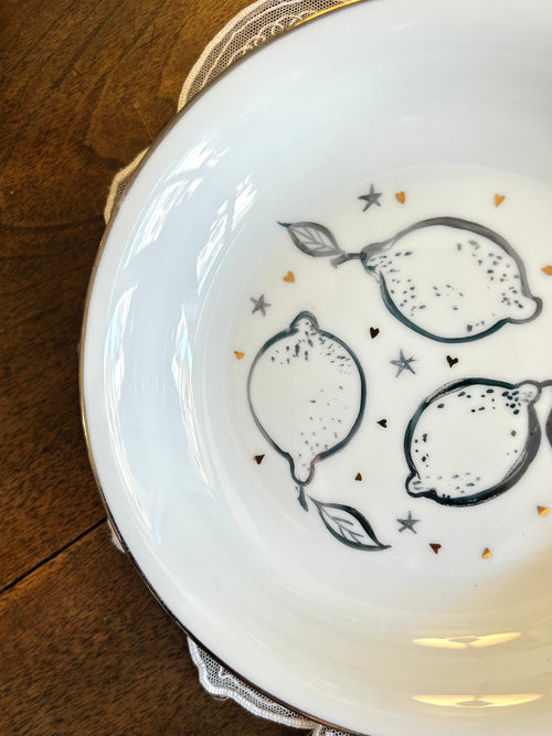 Assiette creuse « Citrons » N°0557