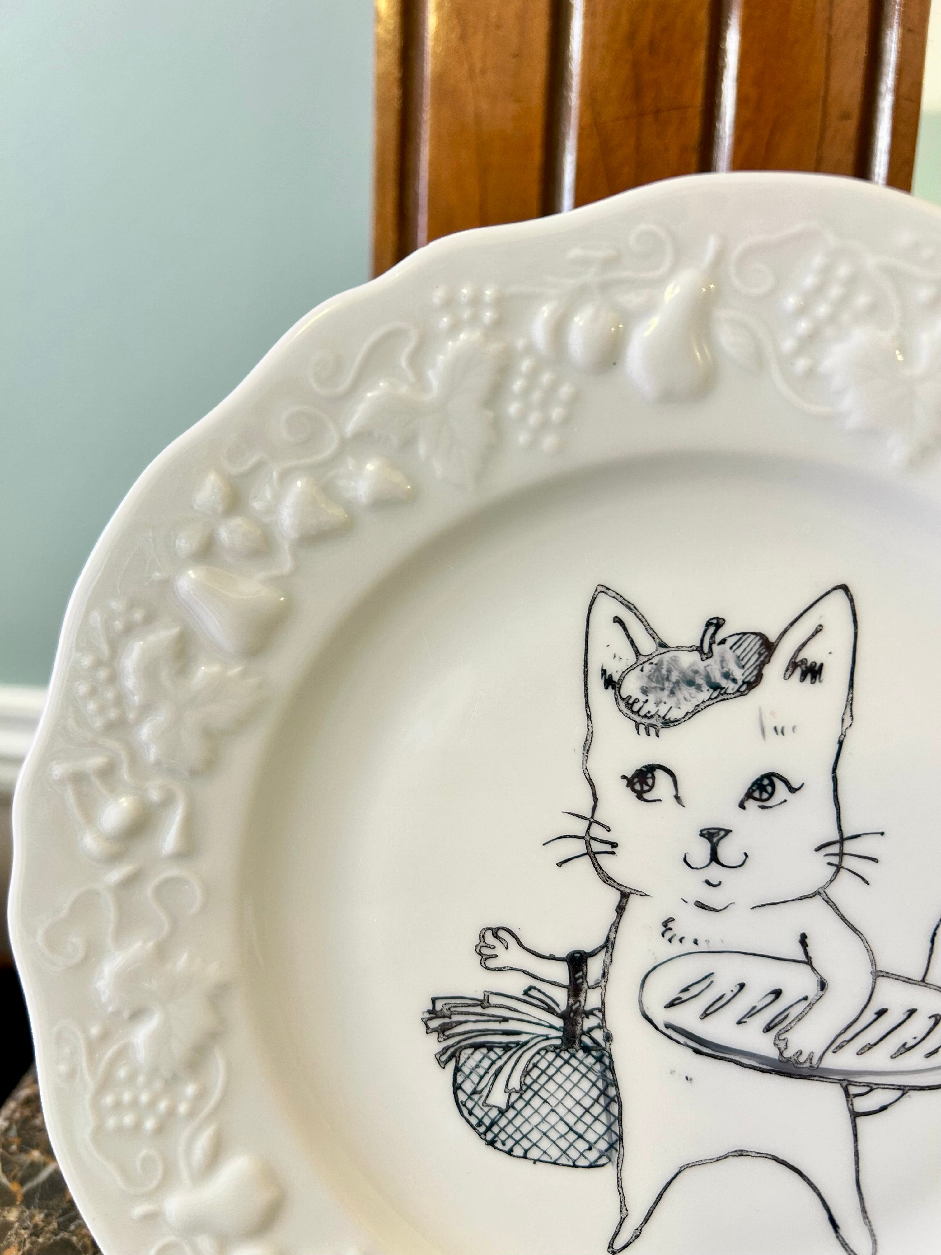 Petite assiette « Chat parisien » N°0555