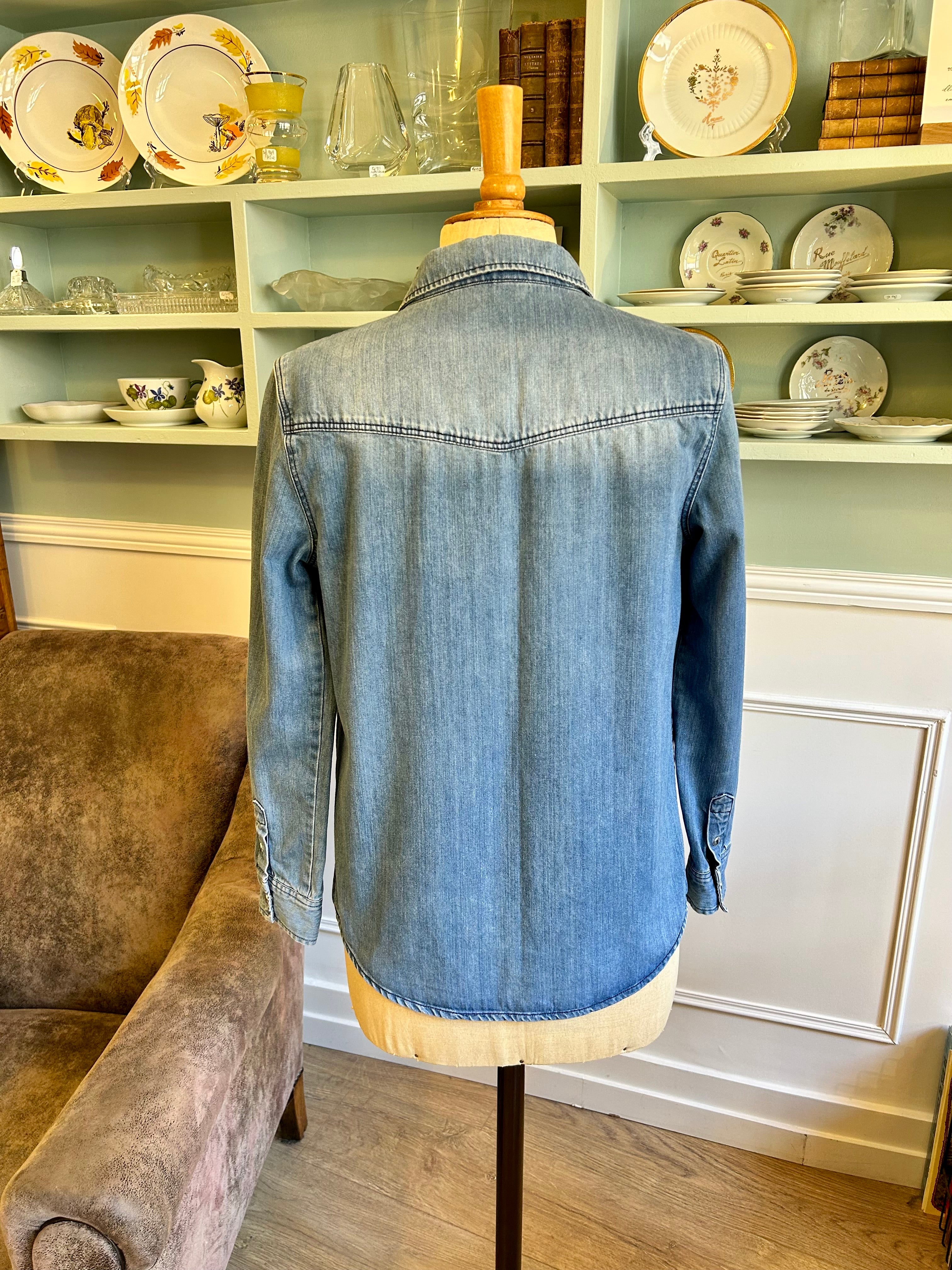 Chemise en jean « Love » N°0095