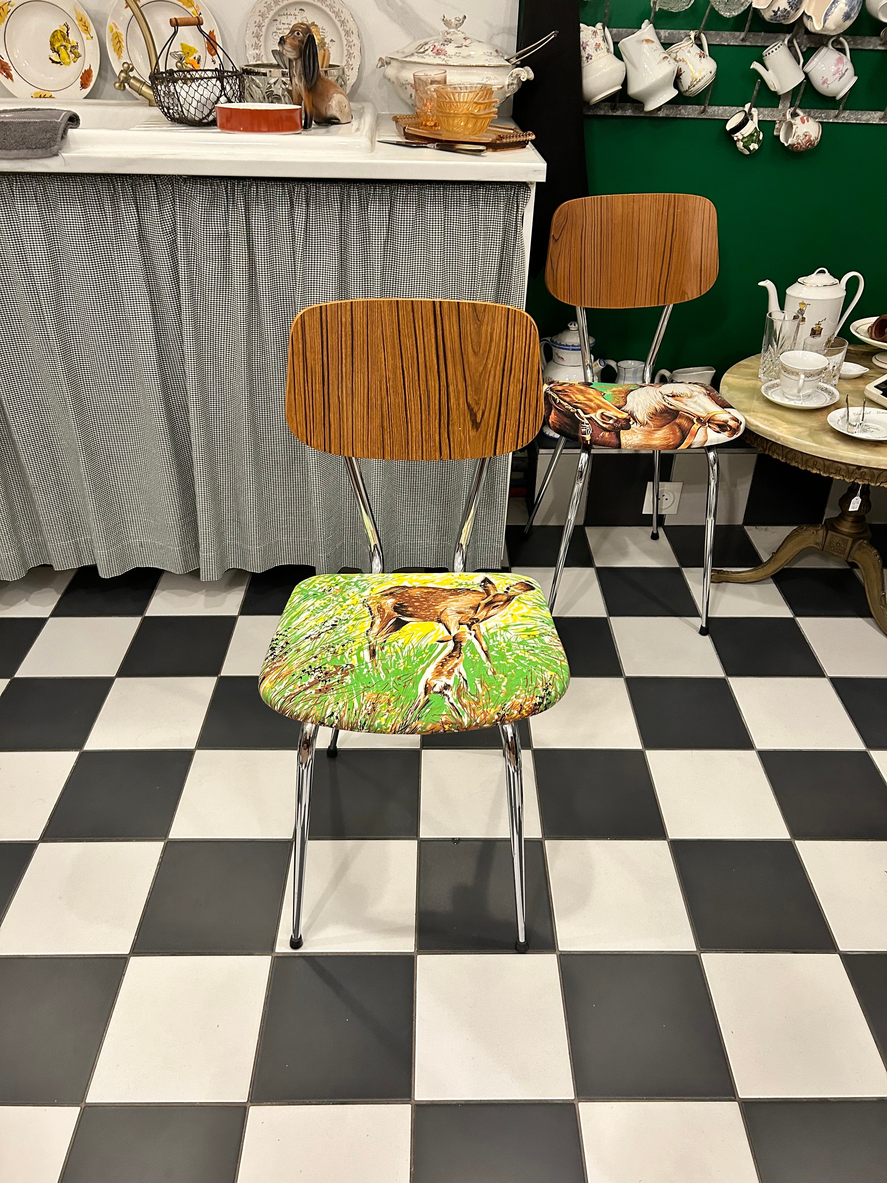 Chaise Formica « Faons » N°0004