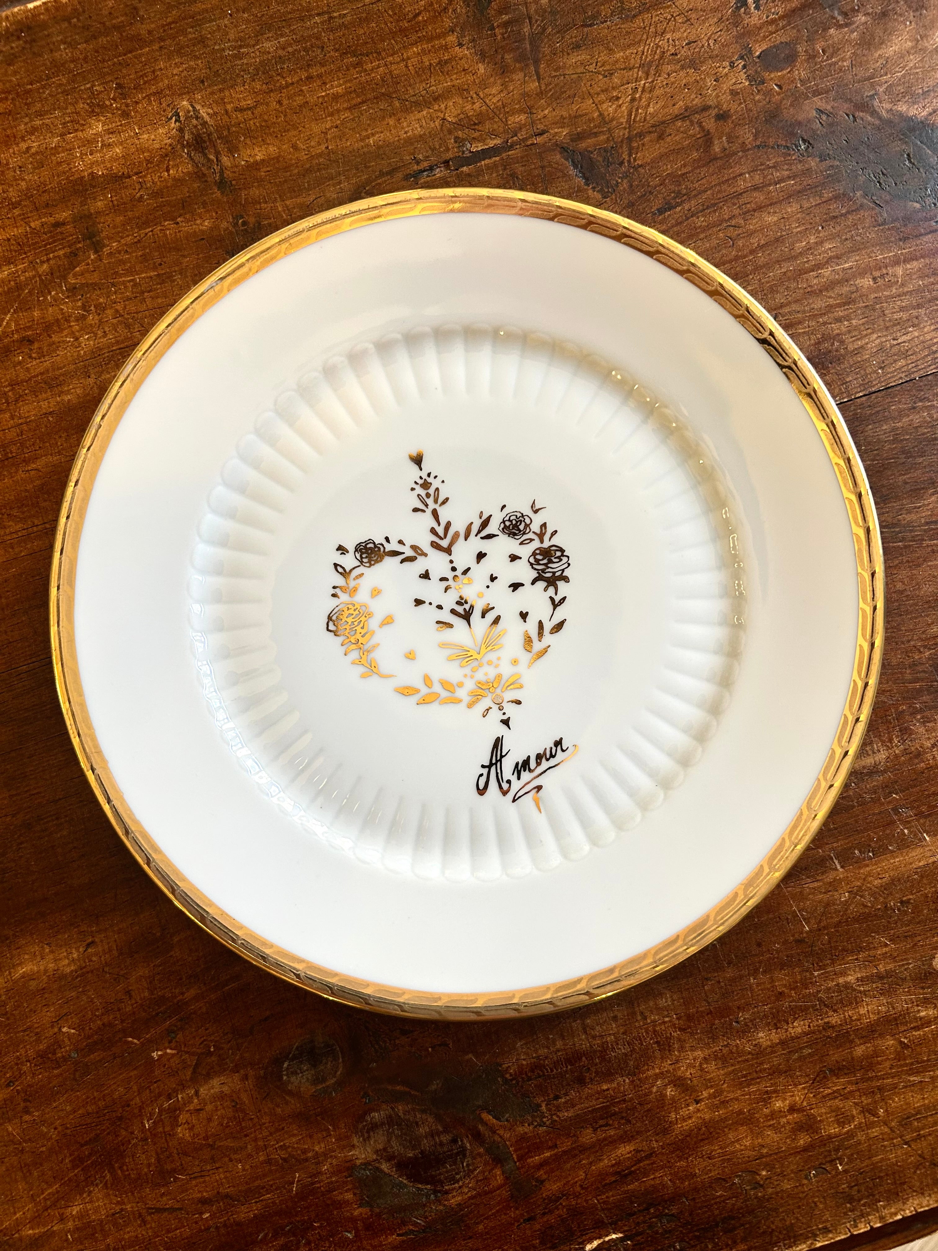 Petite assiette « Cœur Amour » N°0456