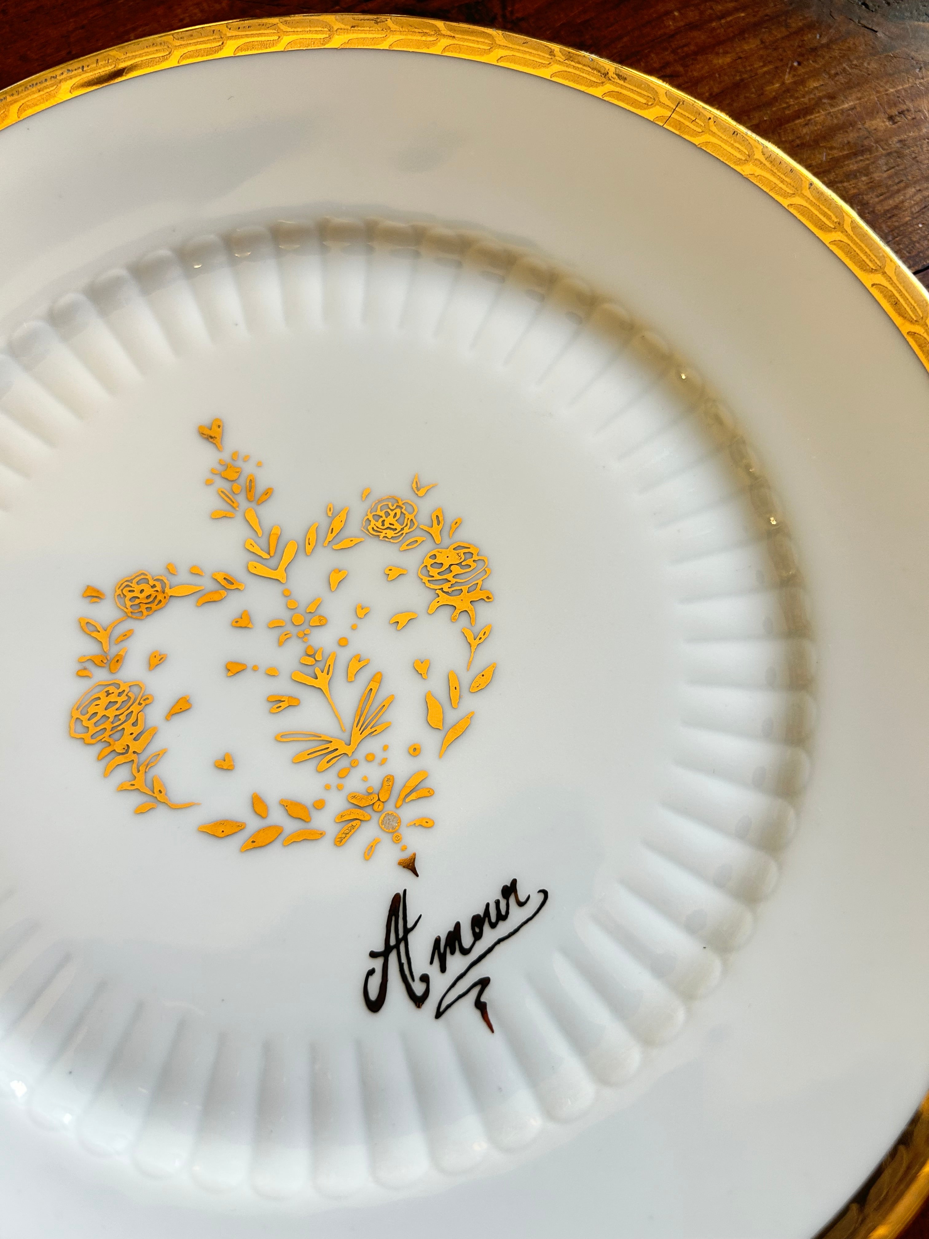 Petite assiette « Cœur Amour » N°0456