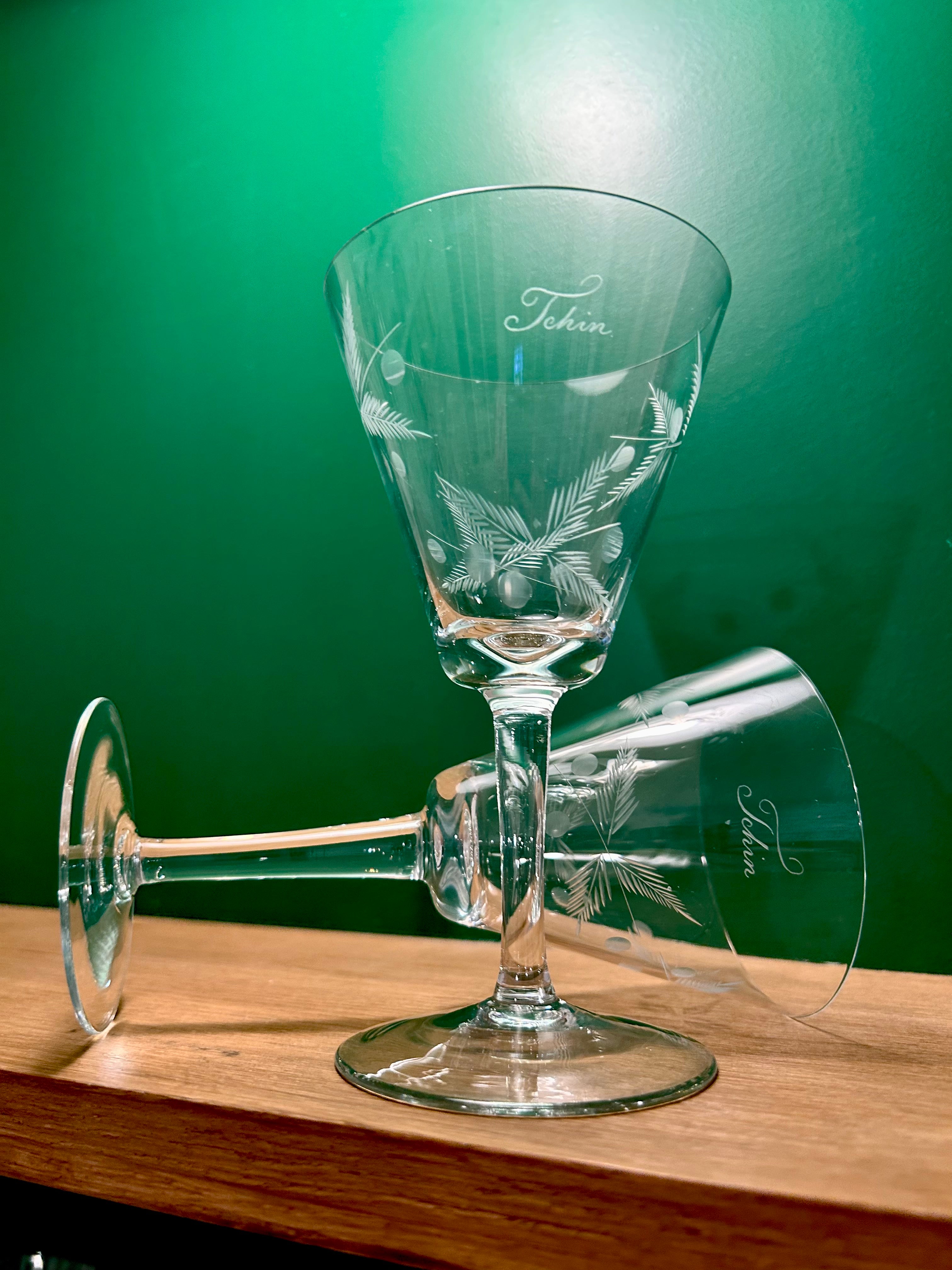 Duo verres à vin « Tchin » N°0008