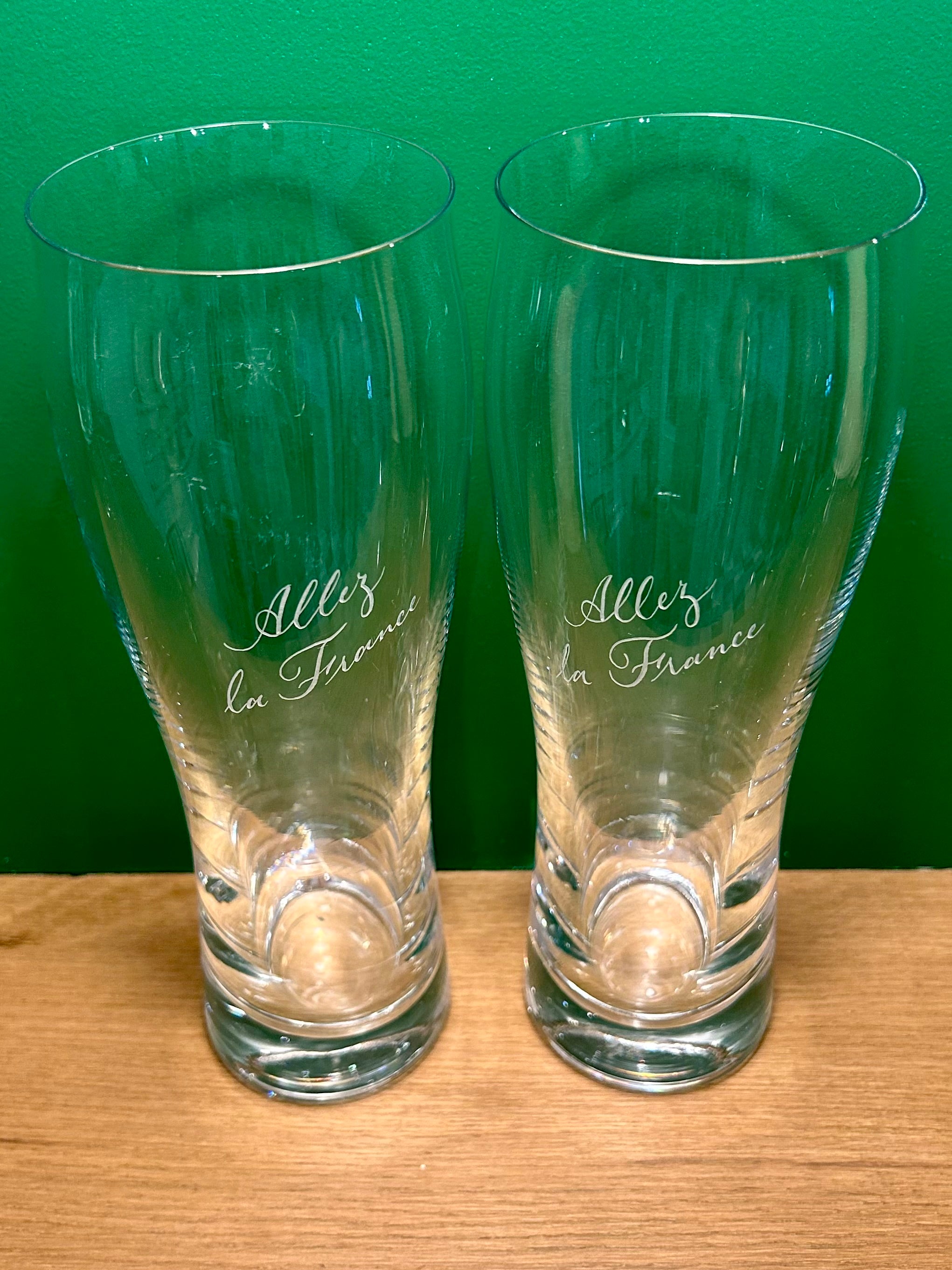 Duo verres à bière "Allez la France" N°0099