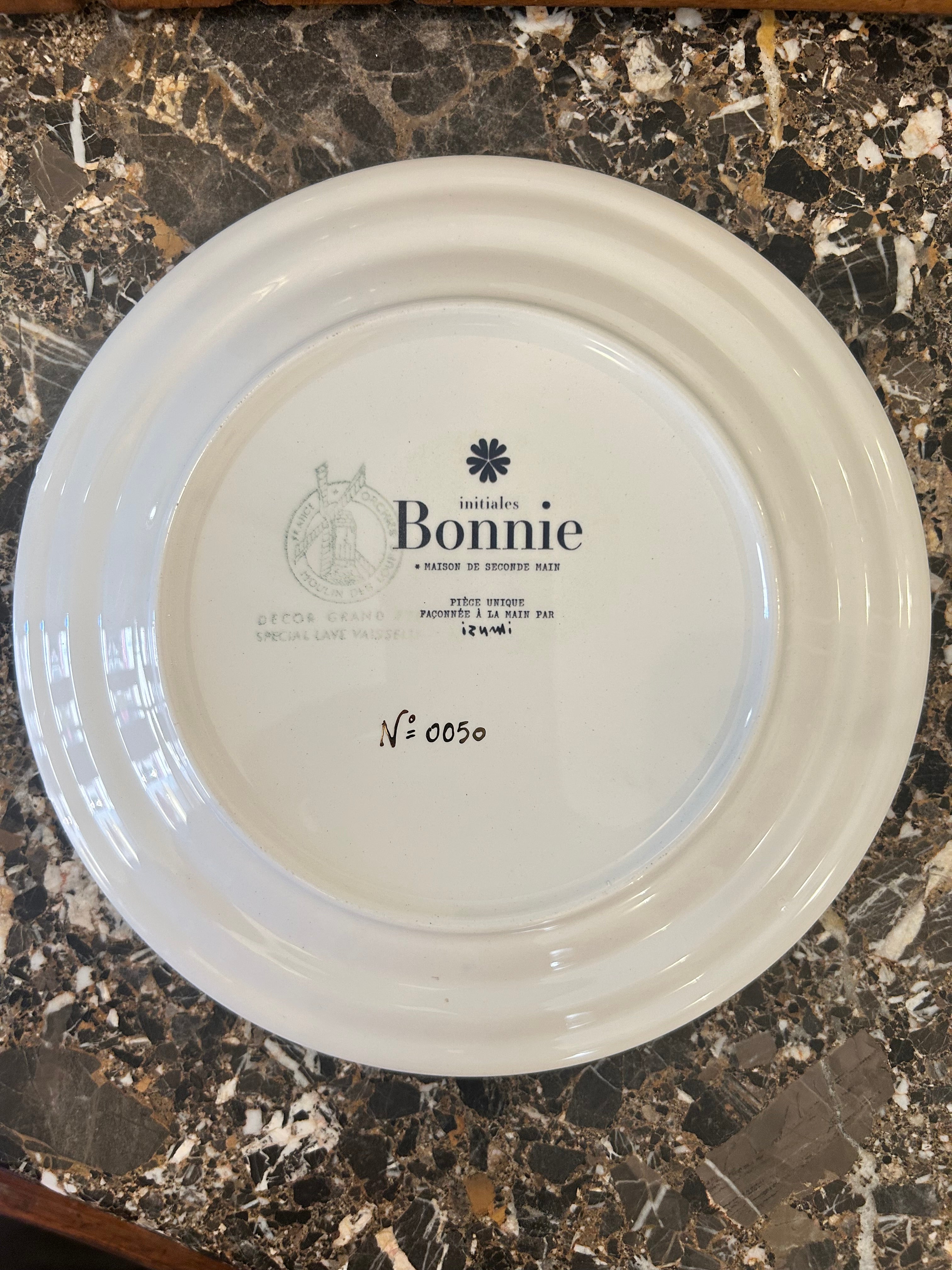 Assiette plate « Martinet » N°0050