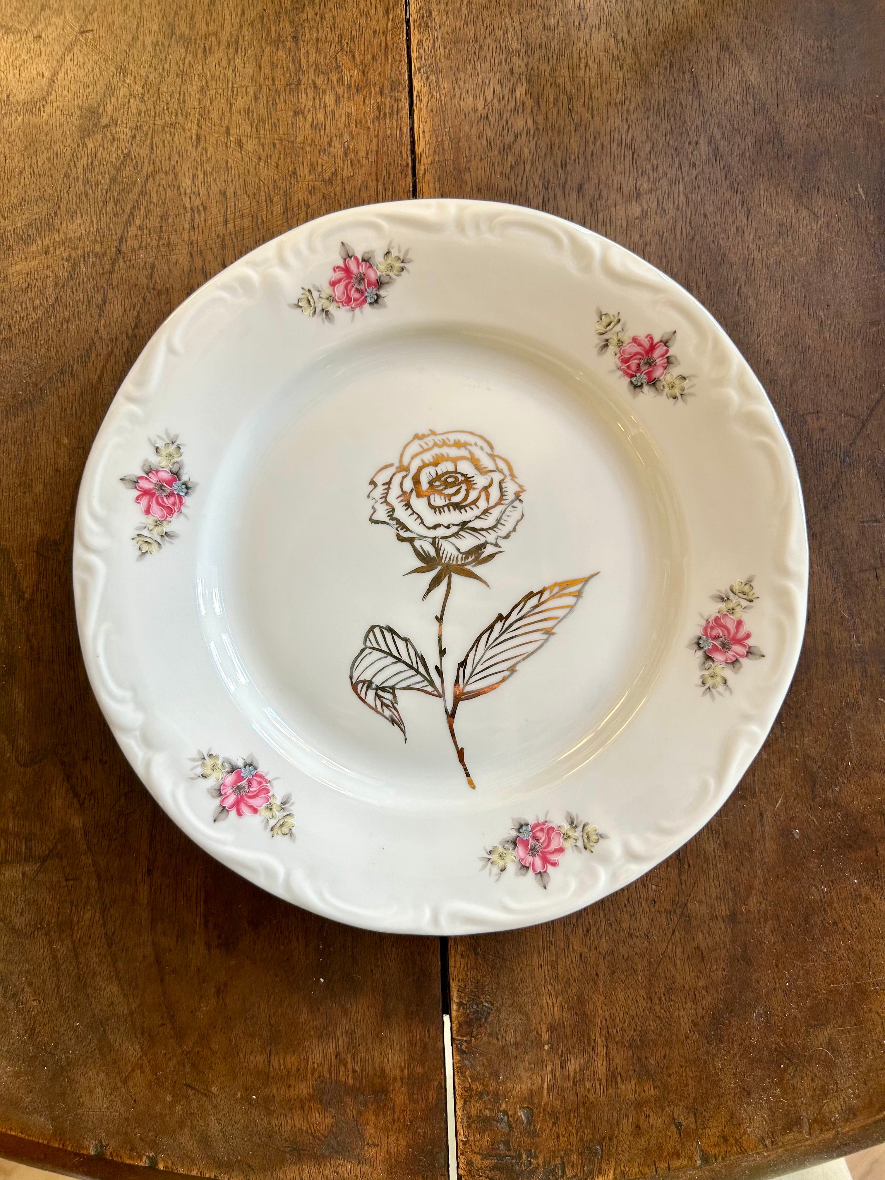 Petite assiette « Rose » N°0521